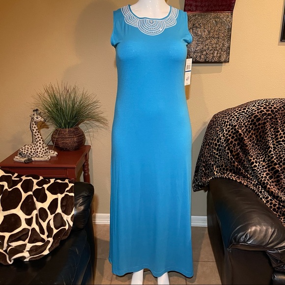 Nina Leonard Maxi Aqua Size XL NWT - Picture 1 of 12